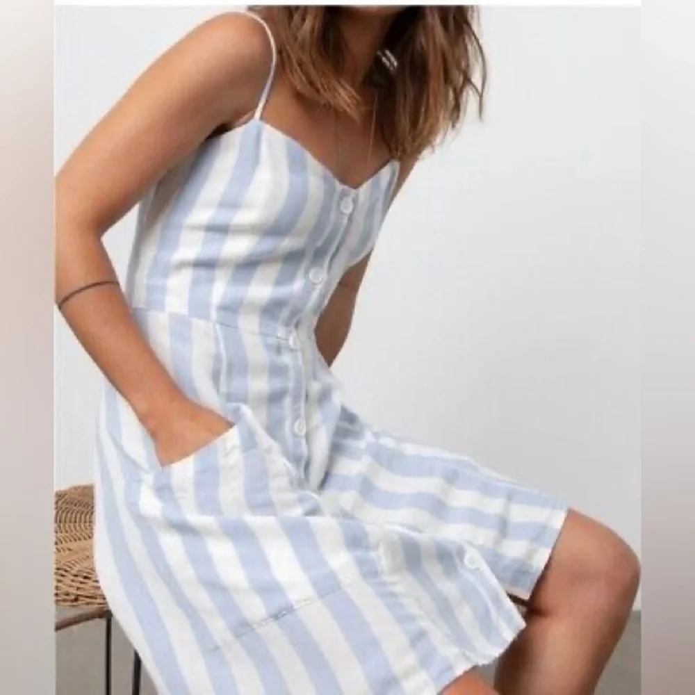 Rails Aurora Merriell Blue White Stripe Dress Size S - Picture 3 of 12